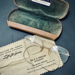 Solid Vintage Eyeglasses Shuron Shurset Rimway FUL-VUE